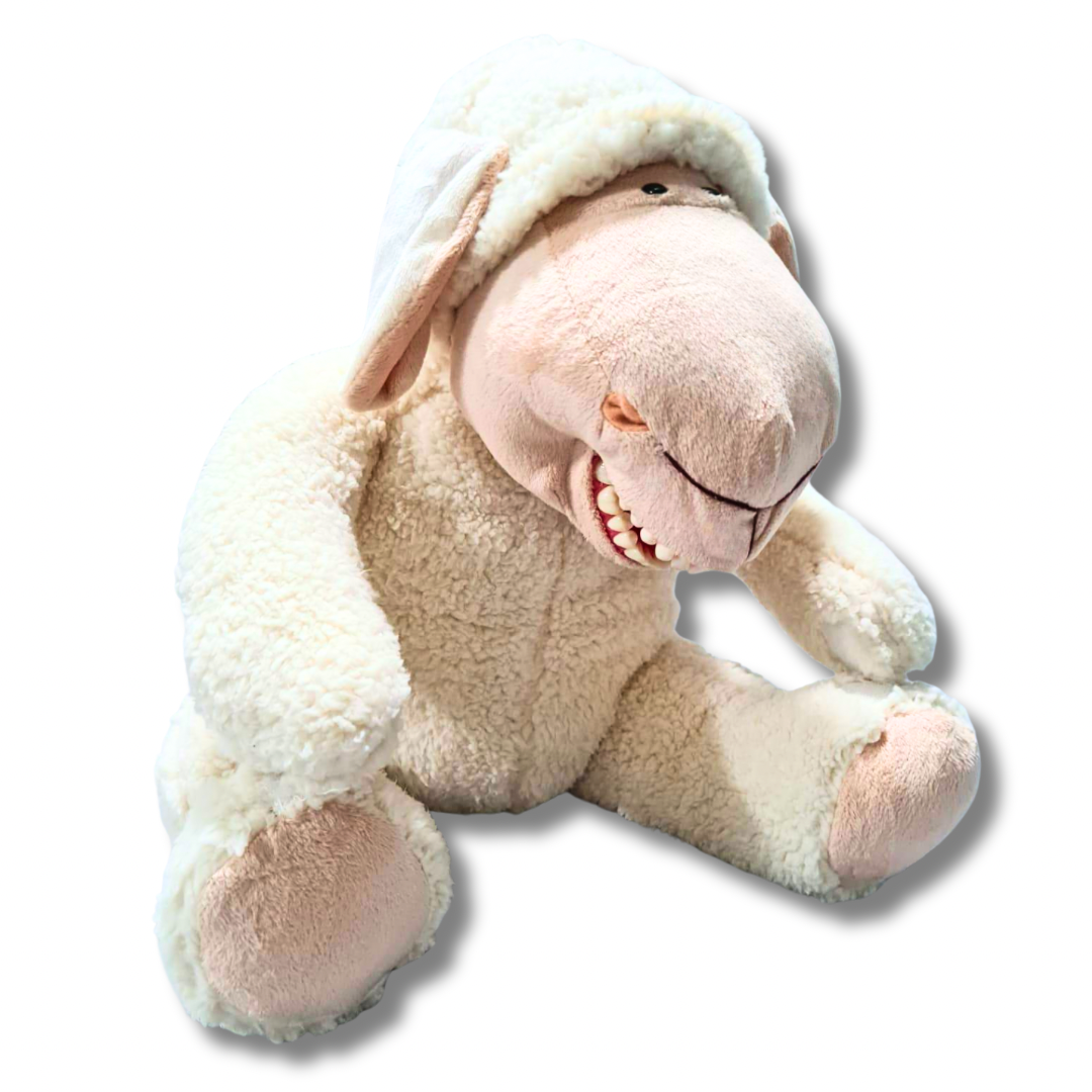 HIR PRO*- Bicho de pelúcia com arcada permanente- Ovelha Snowy