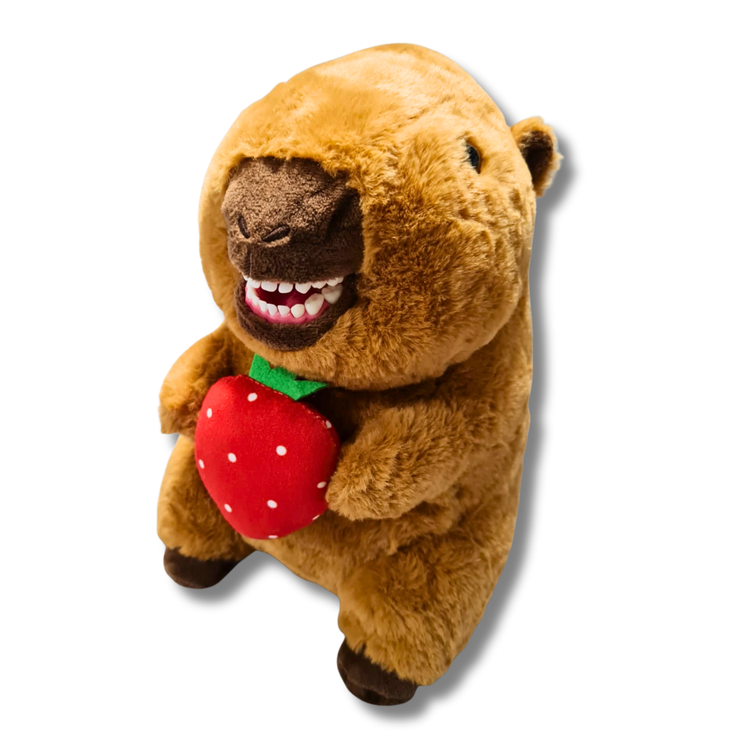 LIMITED EDITION - HIR PRO II* Bicho de pelúcia com arcada decídua - Capivara Moranguinho