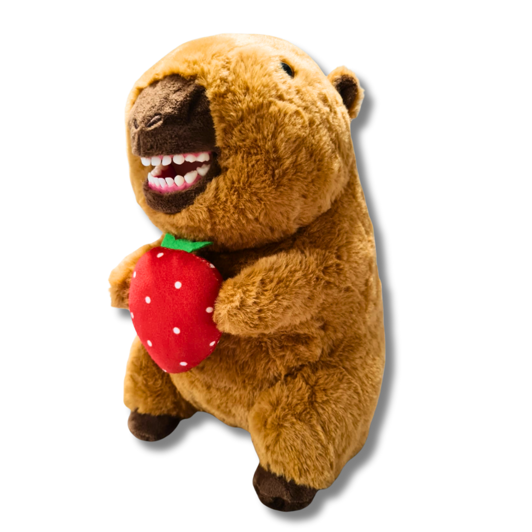 LIMITED EDITION - HIR PRO II* Bicho de pelúcia com arcada decídua - Capivara Moranguinho