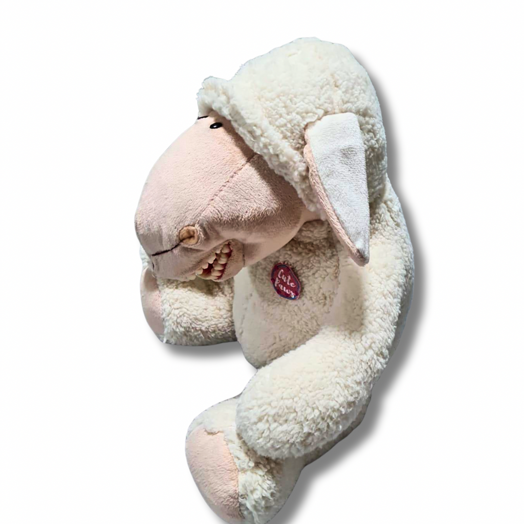 HIR PRO*- Bicho de pelúcia com arcada permanente- Ovelha Snowy
