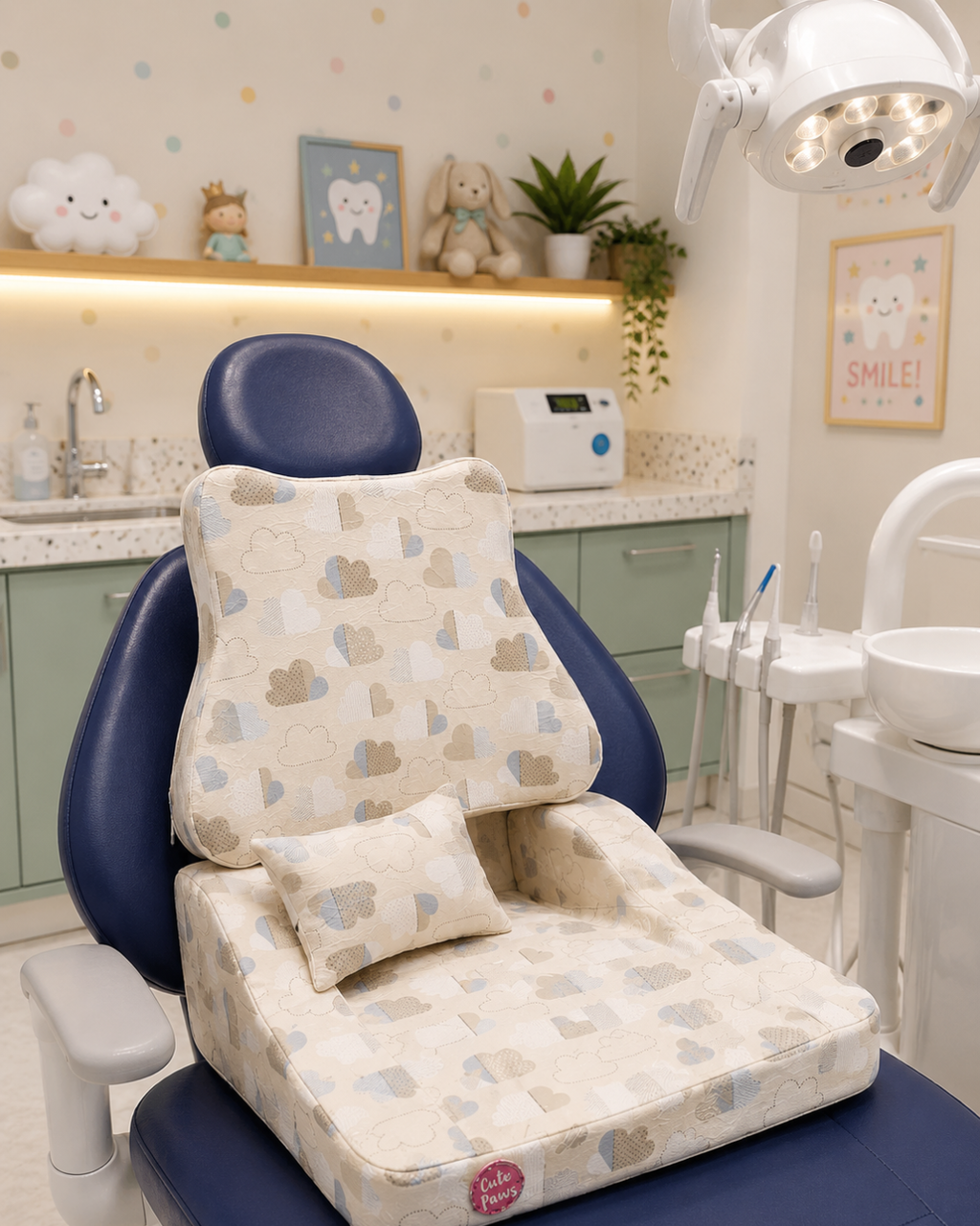 Assento Odontontopediátrico Cute Chair Waves - Clouds