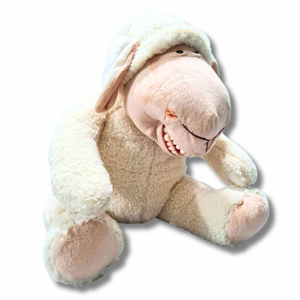 HIR PRO*- Bicho de pelúcia com arcada permanente- Ovelha Snowy