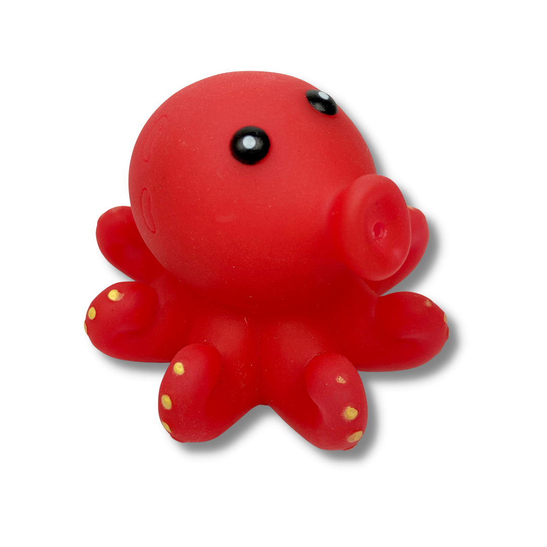 Bichinho em PVC com imã: Polvo vermelho